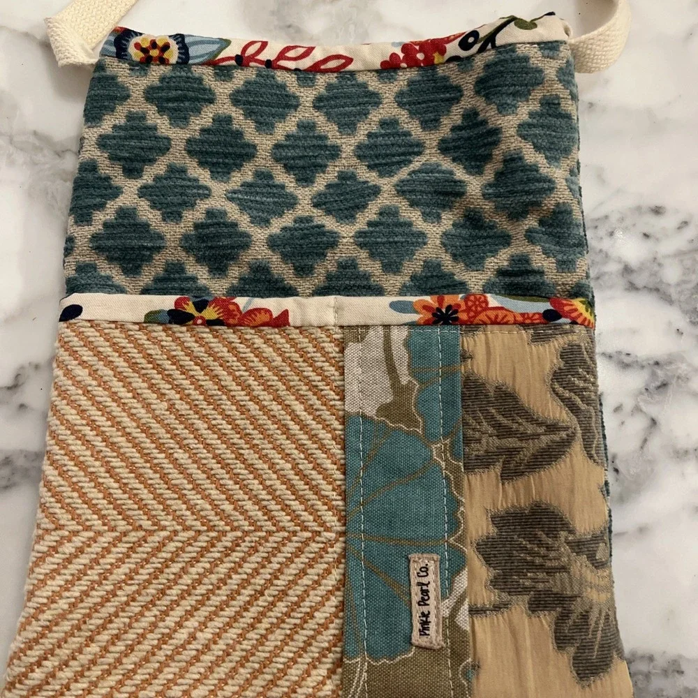 Pinkie Pearl Co. Handmade Purse Hobo Tote Boho Crossbody Cloth Bag Recycled